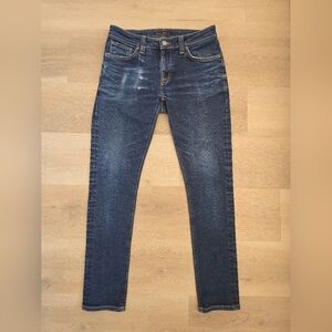 Nudie Jeans Co Men’s Skinny Jeans Dark Wash W31 L30 Made in Italy |  Distressed